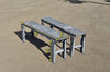 Pair of 5-Foot Gravity Roller Conveyors Adjustable Height & Tilt Legs