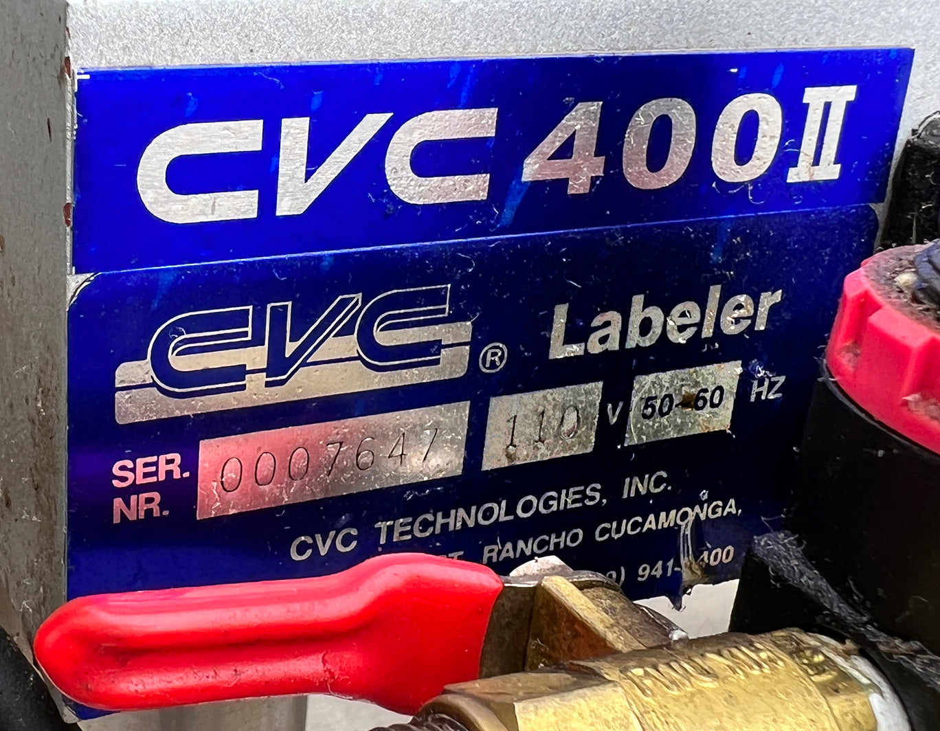 CVC 400II Front & Back Pressure-Sensitive Labeler