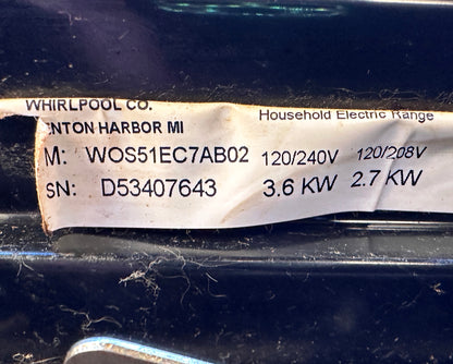 Whirlpool WOS51EC7AB02 Electric Range
