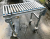 Portable Stainless Steel Roller Conveyor w/ Adjustable Stand Legs