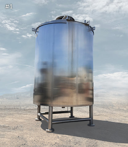 LEE Industries 1500-Gallon Vertical Jacketed Stainless Steel Mixing Tanks