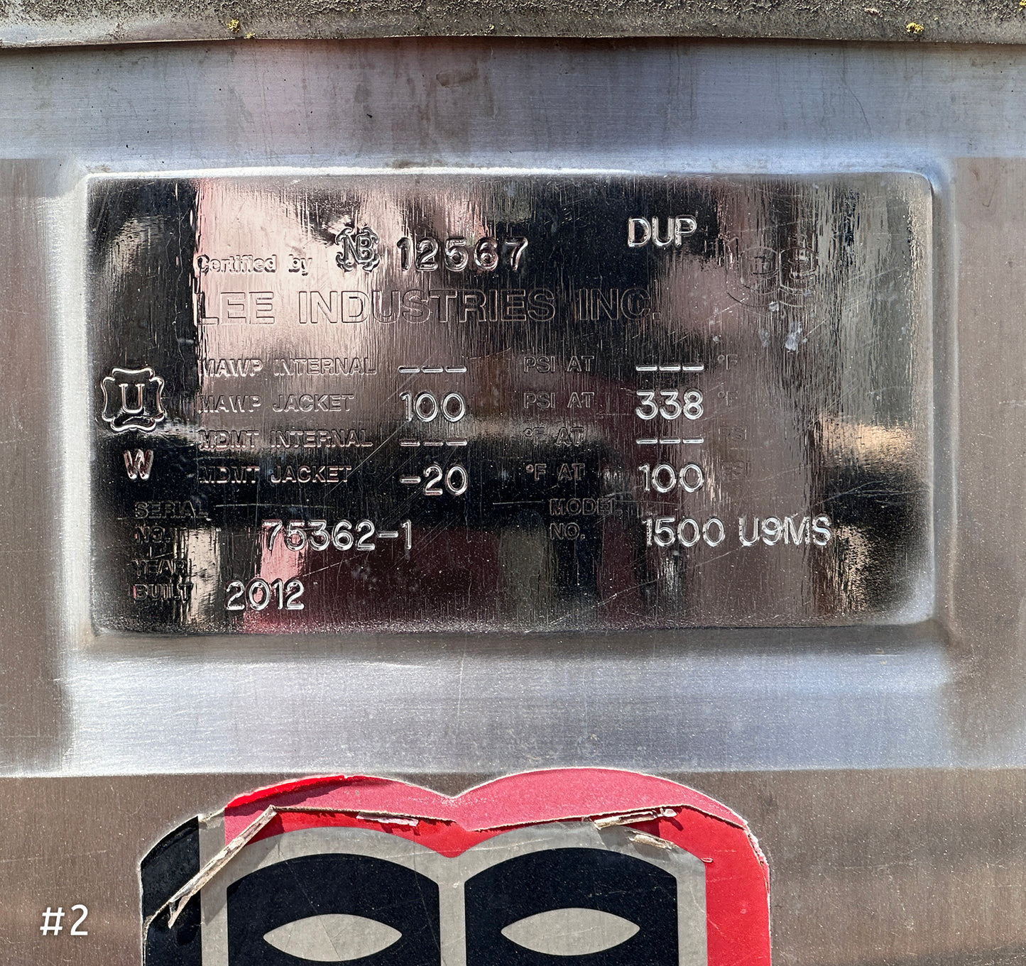 LEE Industries 1500-Gallon Vertical Jacketed Stainless Steel Mixing Tanks