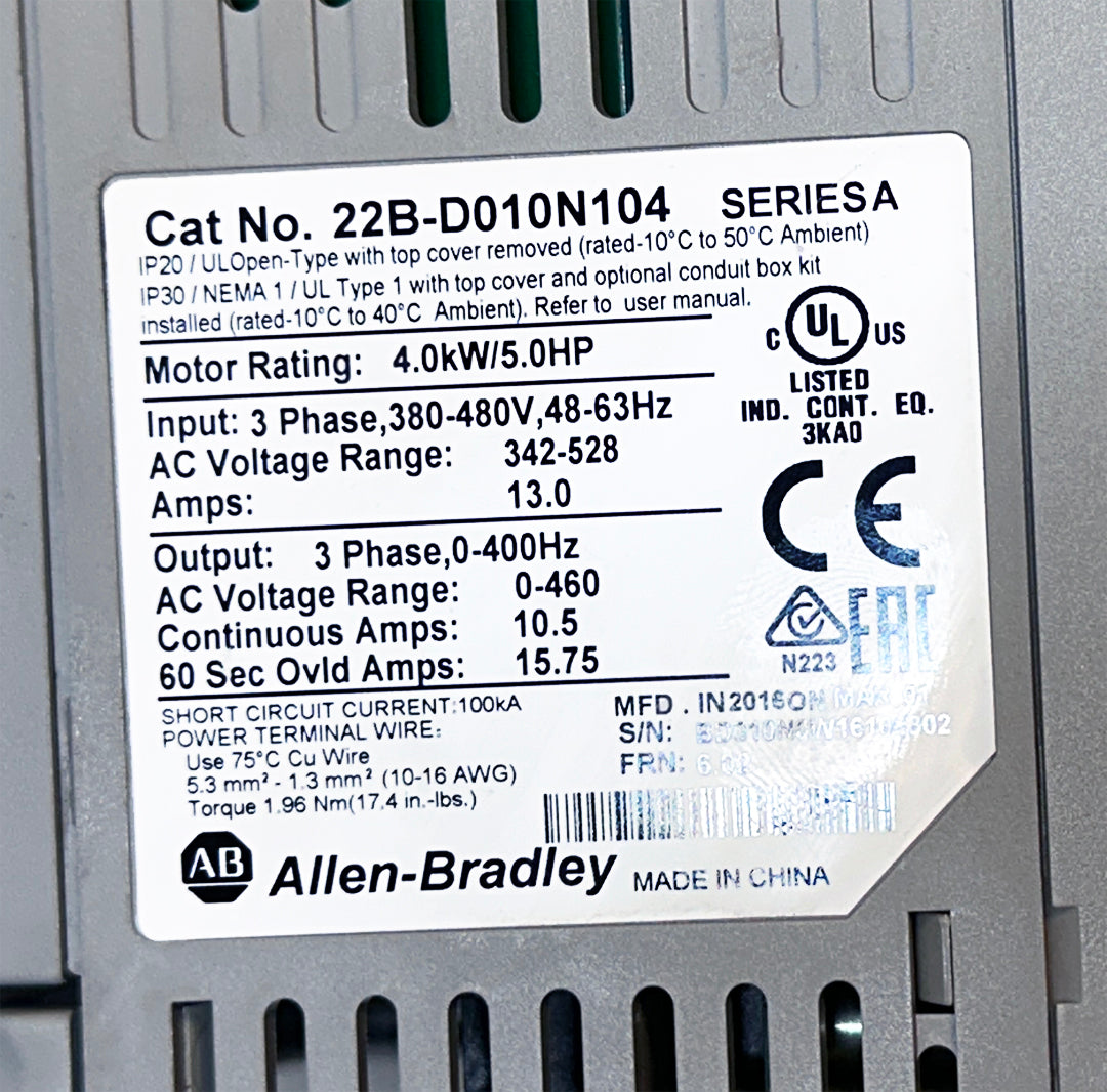 Allen-Bradley Industrial Motor Control Package