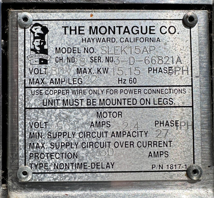 The Montague Co. SLEK15AP Commercial Convection Oven