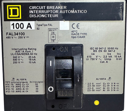 Square D FAL34100 Circuit Breaker