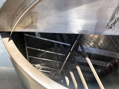 LEE Industries 1500-Gallon Vertical Jacketed Stainless Steel Mixing Tanks