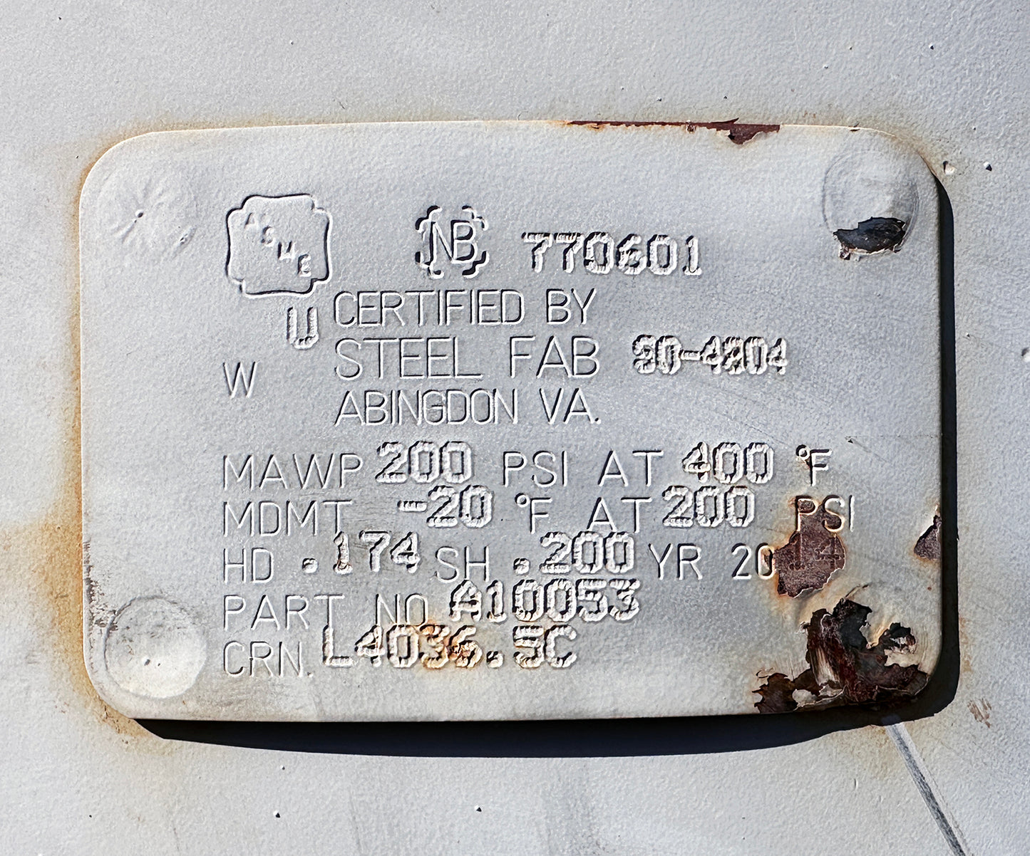 ~200-Gallon Vertical Air Receiver Tank