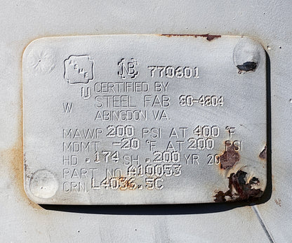 ~200-Gallon Vertical Air Receiver Tank