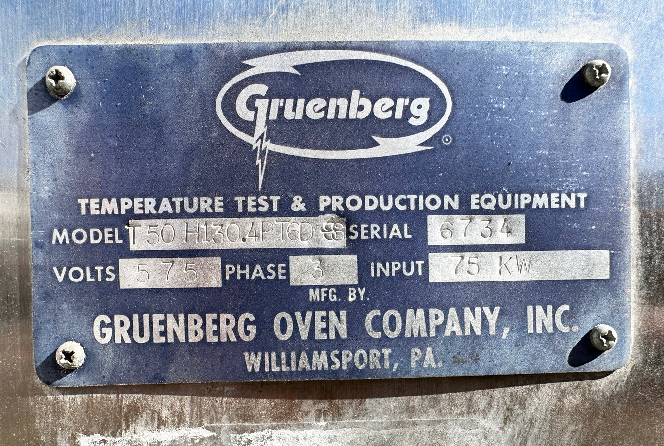 Gruenberg T50H130 Industrial Curing Oven