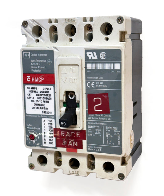 Cutler-Hammer Westinghouse Series C HMCP050K2C Circuit Breaker