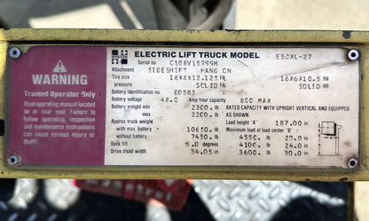 1991 Hyster E50XL-27 Forklift w/ Forks & Charger