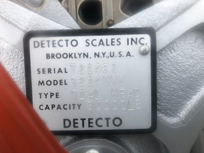 Detecto Scales 3214UXV 30000 LB Industrial Mechanical Dial Head Scale