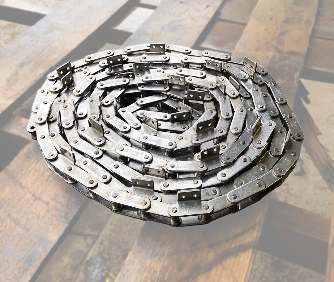 Apprx. 20' Tsubaki 2060AS Stainless Steel Conveyor Chain w/ A2 Attachments