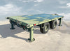 Utility Tool & Body Co M1061A1 5-Ton 4-Wheel Flatbed Trailer NSN 2330-01-207-3533 exterior profile front angle