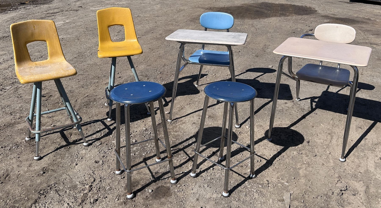 Vintage Chairs, Stools, & Desks