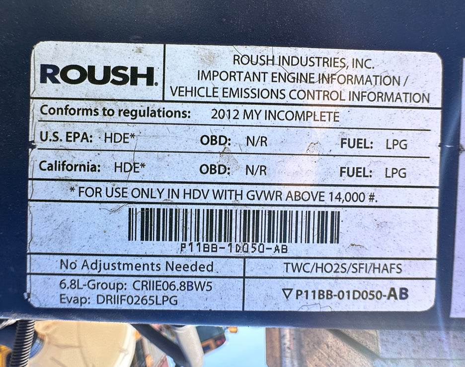 2012 Ford V-10 6.8L LPG Engine (293389)