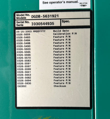 Cummins DGDB-5631921 Enclosed Generator w/ PowerCommand Controller System