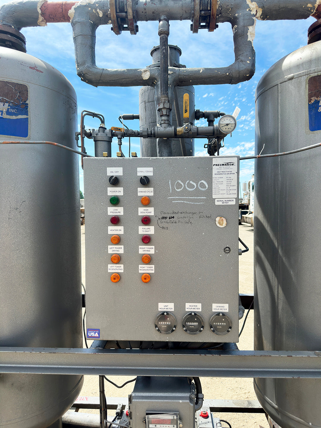 Pneumatech EE-1000 Heat Reactivated Air Dryer