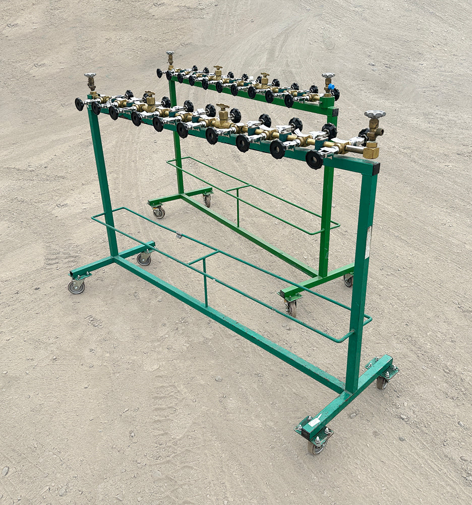 20-Station Applied Home Healthcare Medical Oxygen Transfill Manifold / System