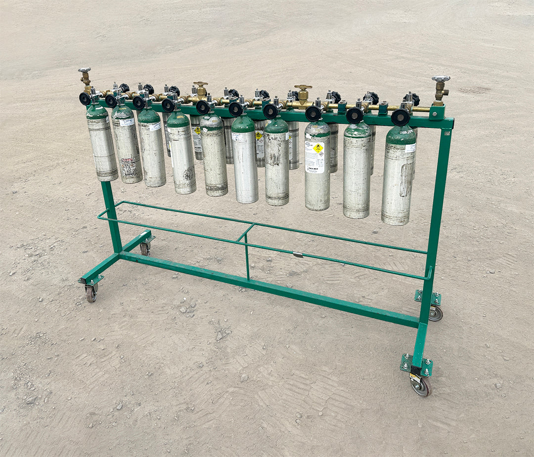 20-Station Applied Home Healthcare Medical Oxygen Transfill Manifold / System