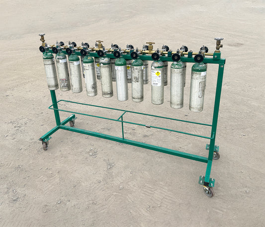 20-Station Applied Home Healthcare Medical Oxygen Transfill Manifold / System