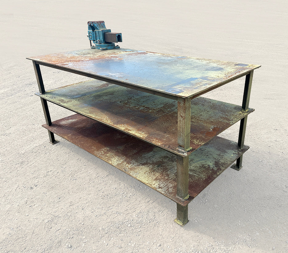 Heavy-Duty Steel Work Bench w/ 6" Jet Vise