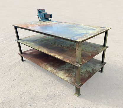 Heavy-Duty Steel Work Bench w/ 6" Jet Vise
