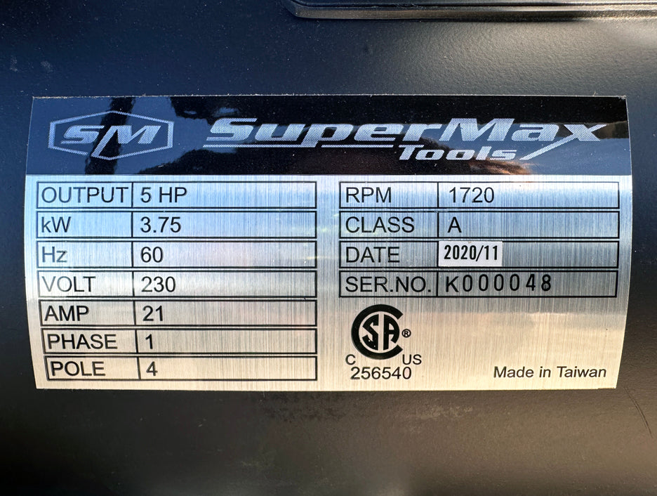 2021 SuperMax 913002 Double Drum Sander