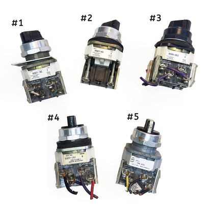 Lot of 5 Allen-Bradley 800T 800H NEMA 4/13 Industrial Selector Switches
