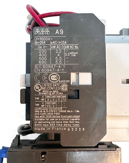 ABB TA25 DU, A9R-30-10-84, & VE5-1 Component Combo Unit