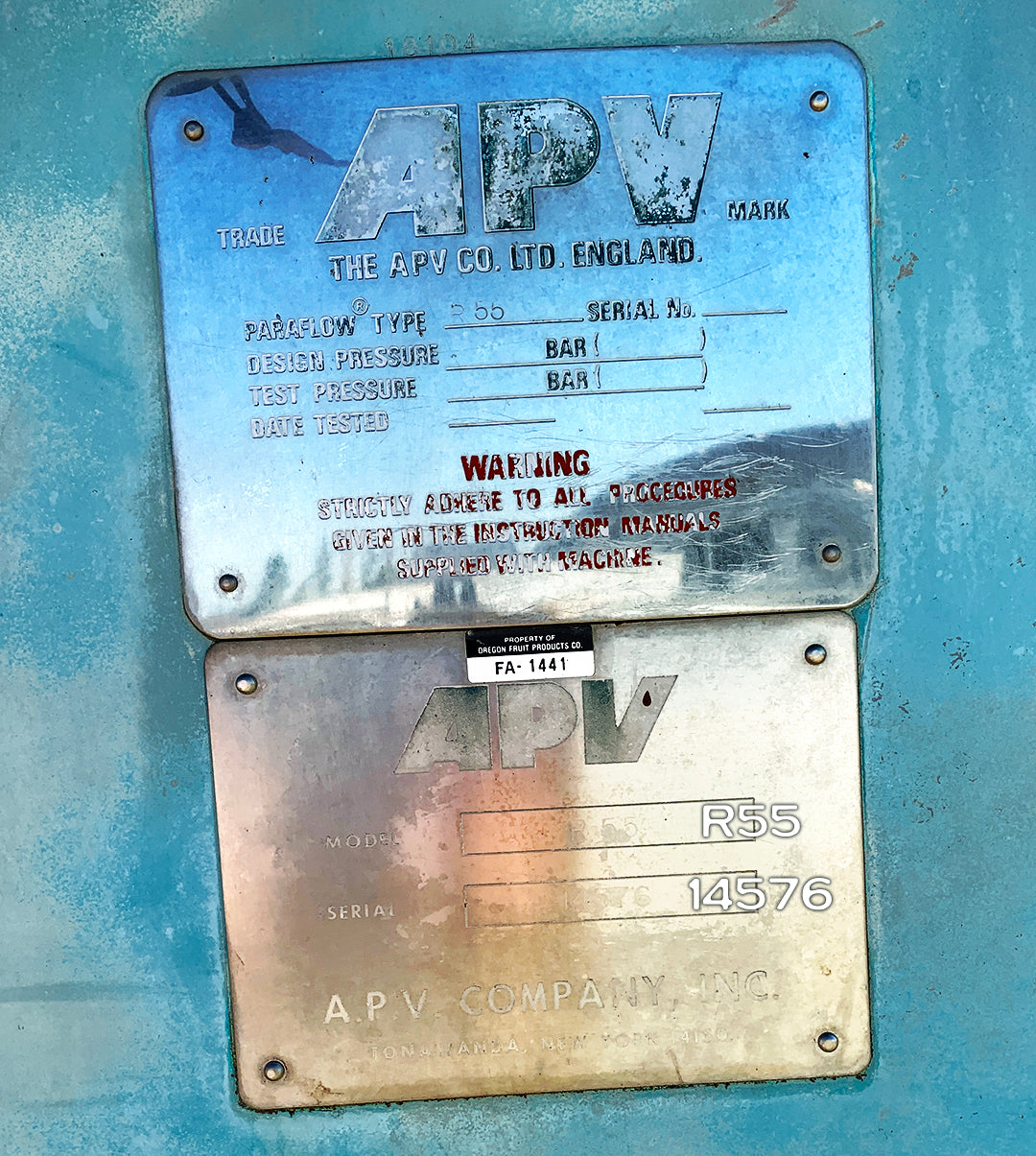 APV R55 Plate Frame Heat Exchanger