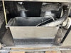 Abrasive Finishing Inc SuperQuiet Burr Bench vibratory tumbler internal lower compartment black rectangular catch bin and corrugated drainage hose