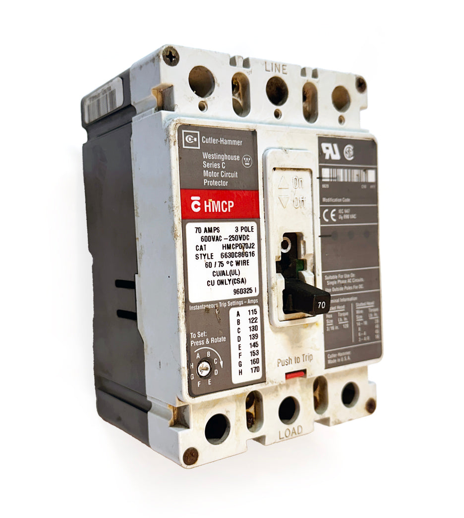 Cutler-Hammer / Westinghouse 70A, 600V Motor Circuit Breaker