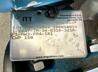 ITT Dia-Flo CWP 150 Pneumatic Diaphragm Valve