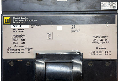 Square D MAL36500 500A Circuit Breaker