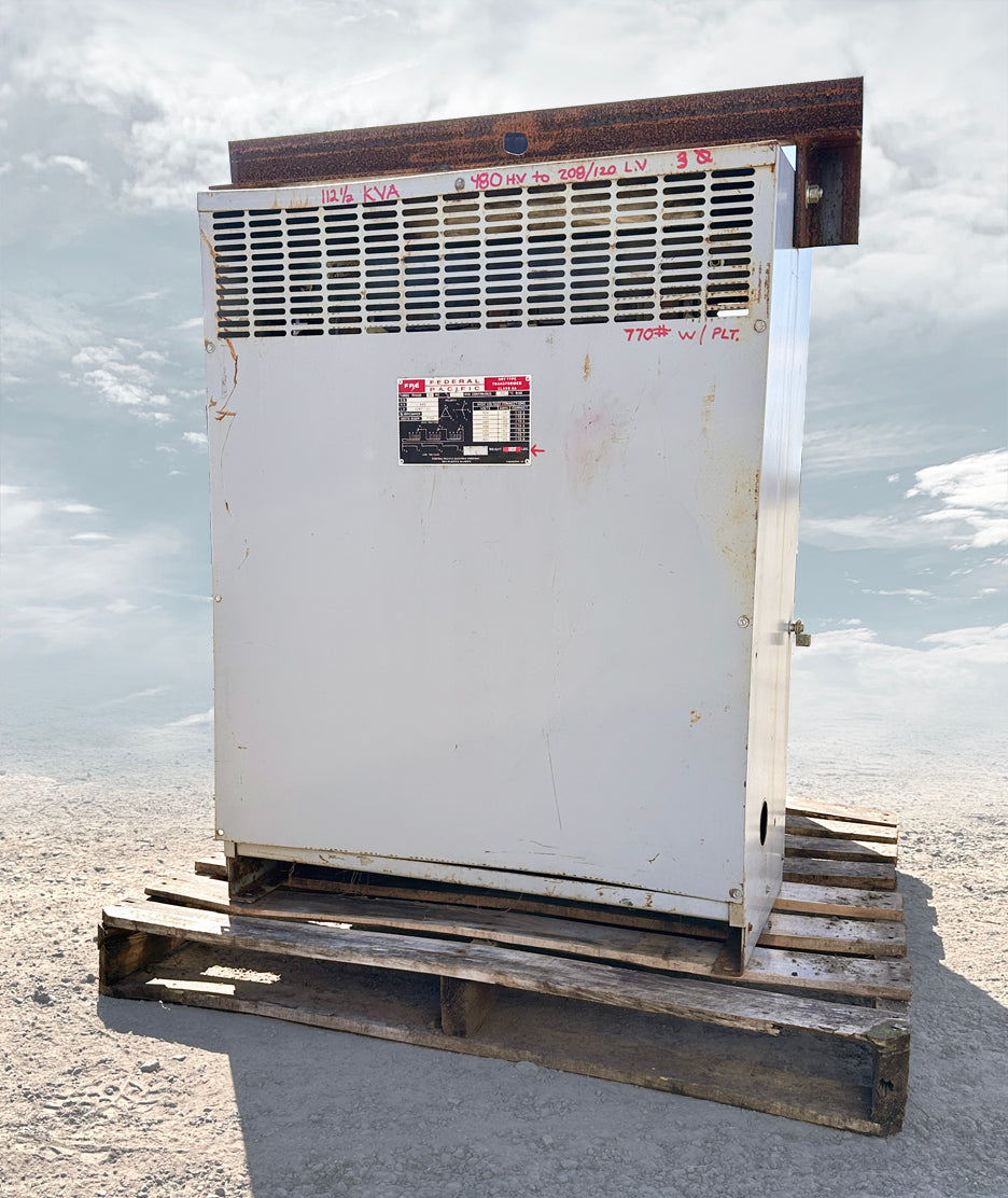 Federal Pacific 112.5 kVA | 480 V | 280Y / 120 L.V. Dry Type Transformer