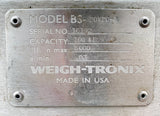 Weigh-Tronix BS-20x20 Scale & Extras