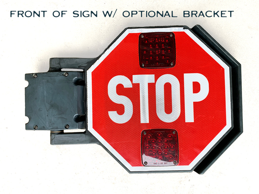 Wired, Lit 12V Stop Sign with Fold-Out Arm | Composite Bracket ...