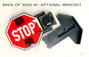 Wired, Lit 12V Stop Sign with Fold-Out Arm | Composite Bracket