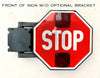 Wired, Lit 12V Stop Sign with Fold-Out Arm | Composite Bracket