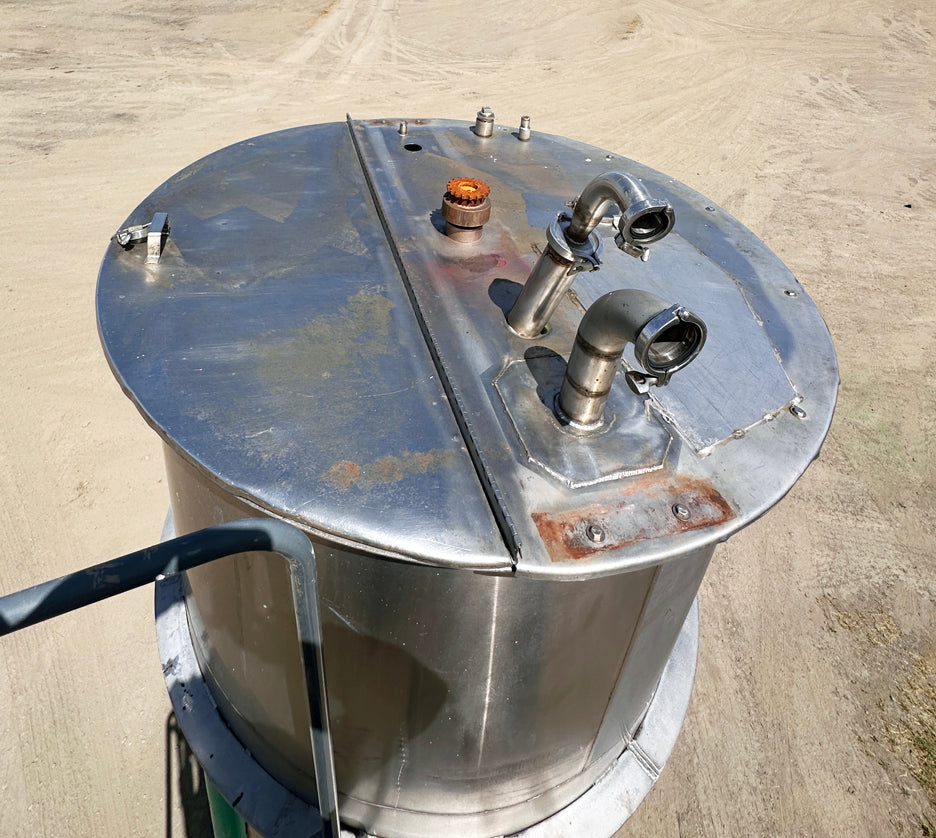 1000 Gallon Food-Grade Stainless Steel Cone-Bottom Mixing Tank