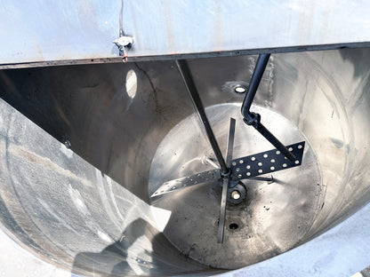 1000 Gallon Food-Grade Stainless Steel Cone-Bottom Mixing Tank