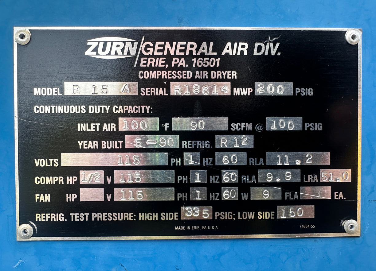 Zurn R15A Compressed Air Dryer