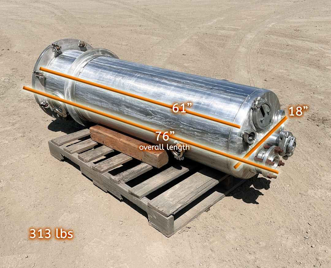 Stainless Steel, Food-Grade 60-Gallon Surge Tank