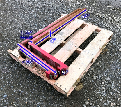 4" x 42" Bolzoni Class II Forklift Forks