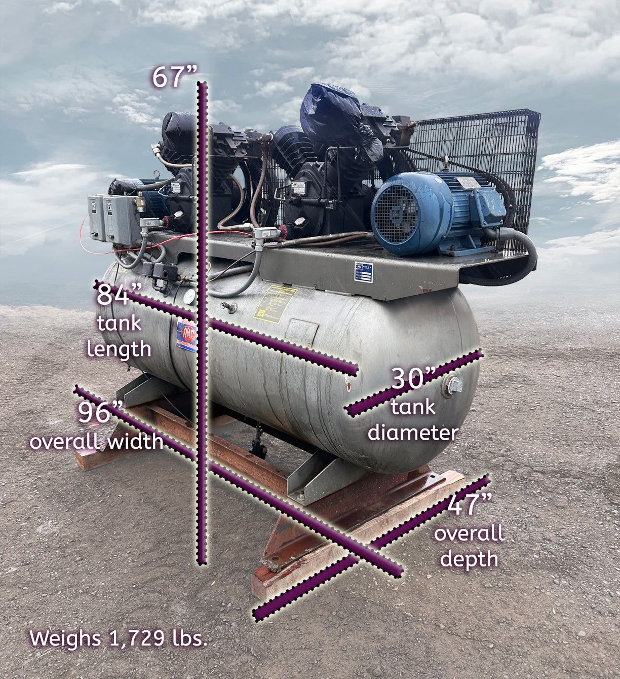 American IMC Dual-Motor Air Compressor