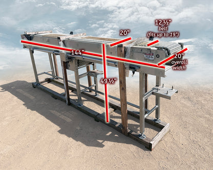 12' KESS Stainless Steel Straight-Line Conveyor