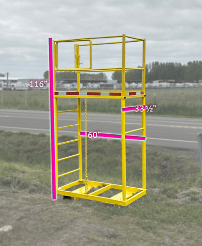 Forklift Safety Cage / Steel Work Platform with Ladder