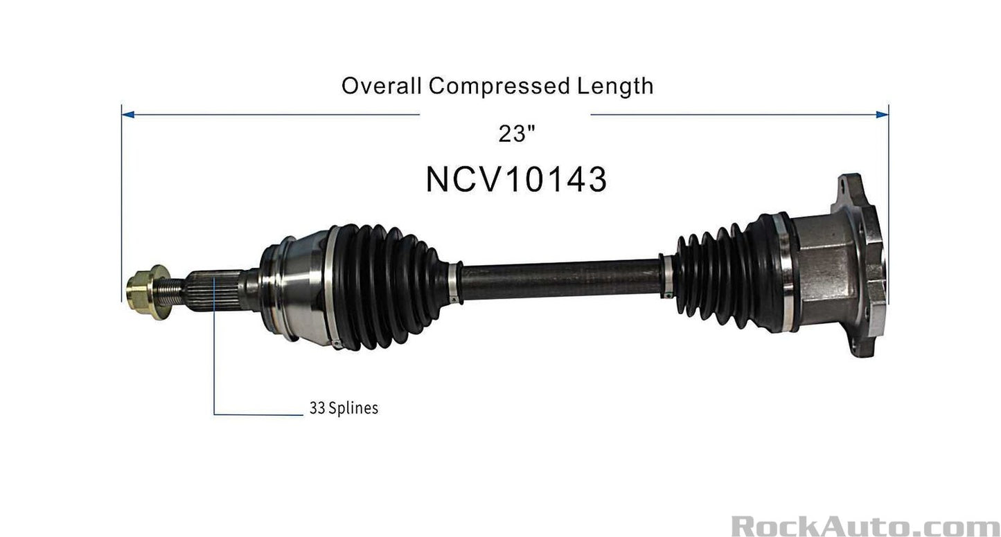 OEM 2007 Chevy Tahoe Front CV Axle 33-Spline 4WD