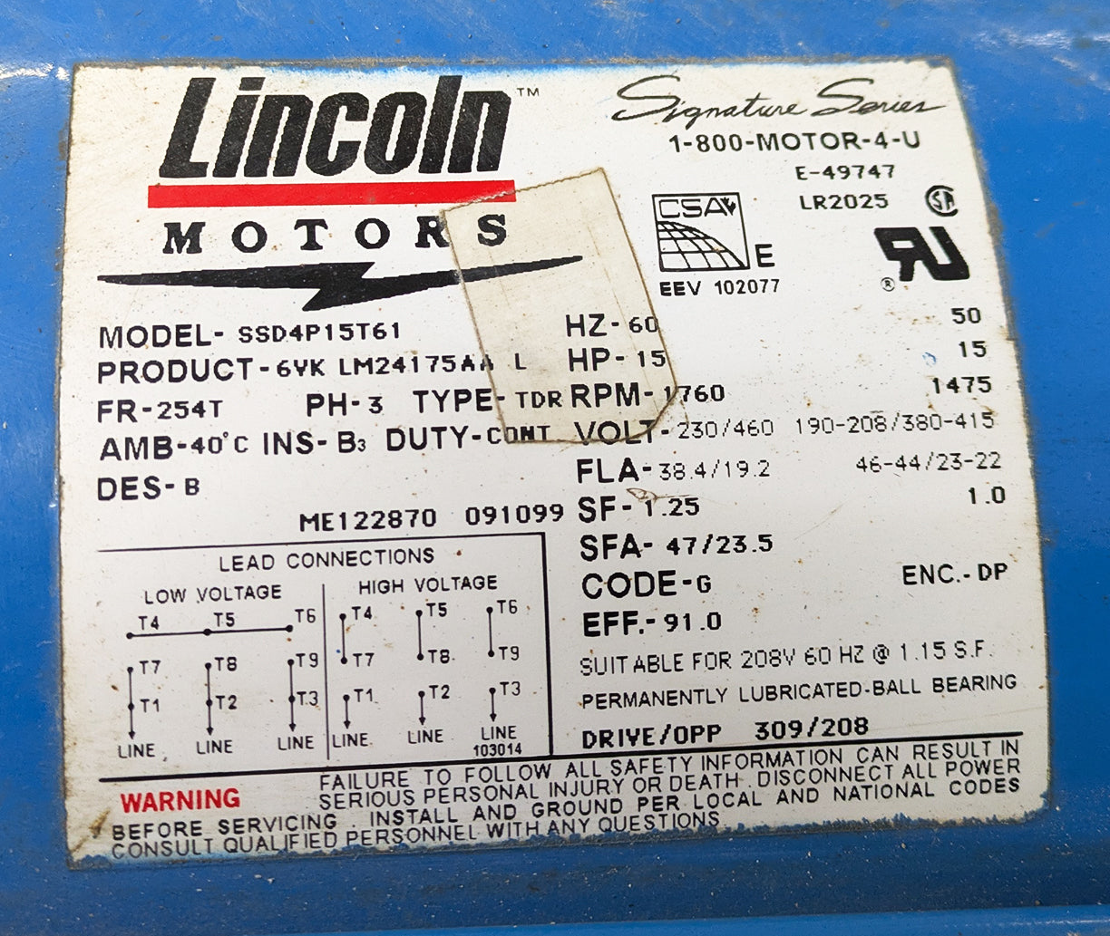 Quincy 15HP QNWF15-V Air Compressor
